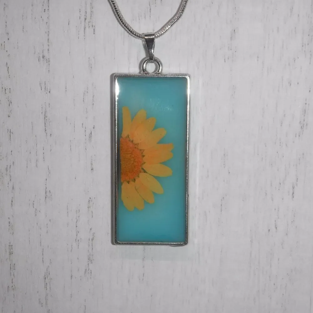 Hand Crafted necklace rectangle